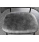 Chaises velours gris foncé et métal noir
