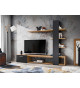 Meuble TV 190 cm noir et bois