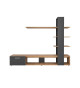 Meuble TV 190 cm noir et bois