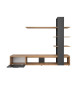 Meuble TV 190 cm noir et bois