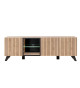 Meuble TV effet tasseaux de bois 160 cm