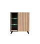 Vitrine noir et bois 90 cm