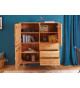 Buffet en bois d'acacia façades sculptées