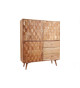 Buffet en bois d'acacia façades sculptées