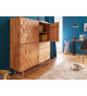 Buffet en bois d'acacia façades sculptées