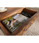 Table basse rectangulaire rétro en sesham