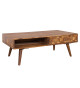 Table basse rectangulaire rétro en sesham