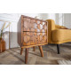 Table de chevet en bois sculpté