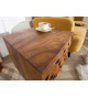 Table de chevet en bois sculpté