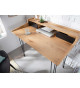 Bureau secrétaire 110 cm aspect chêne