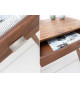 Bureau console en bois massif 120 cm