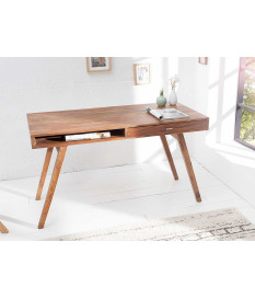 Bureau console en bois massif 120 cm