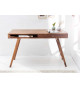 Bureau console en bois massif 120 cm