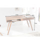 Bureau console en bois massif 120 cm
