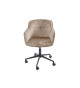Chaise de bureau design en velours grège