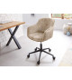 Chaise de bureau design en velours grège
