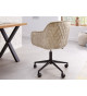 Chaise de bureau design en velours grège