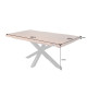 Table de repas 220 cm acacia et métal