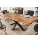 Table de repas 220 cm acacia et métal