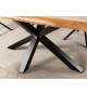 Table de repas 220 cm acacia et métal