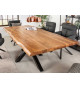 Table de repas 220 cm acacia et métal