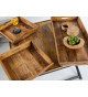 Table basse en bois et plateaux amovibles