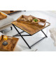 Table basse en bois et plateaux amovibles