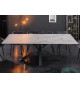 Table extensible céramique aspect marbre blanc