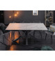Table extensible céramique aspect marbre blanc