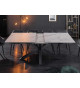Table extensible céramique aspect marbre blanc