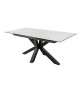 Table extensible céramique aspect marbre blanc
