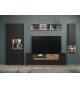 Ensemble TV gris anthracite et chêne