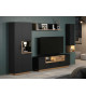 Ensemble TV gris anthracite et chêne