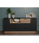 Buffet moderne gris et bois 187 cm