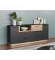 Buffet moderne gris et bois 187 cm