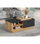 Table basse 110 cm grise et bois