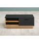 Table basse 110 cm grise et bois