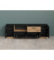 Meuble TV gris et bois 187 cm