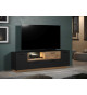 Meuble TV gris et bois 187 cm
