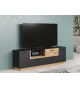Meuble TV gris et bois 187 cm