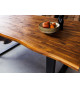 Table à manger en bois d'acacia et métal anthracite
