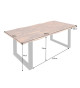 Table à manger en bois d'acacia et métal anthracite