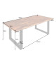 Table à manger en bois d'acacia et métal anthracite