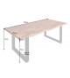 Table à manger en bois d'acacia et métal anthracite