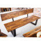 Banc salle à manger en bois et métal