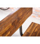 Banc salle à manger en bois et métal
