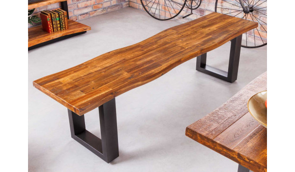 Banc en acacia style industriel