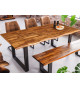 Banc en acacia style industriel