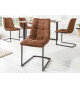 Chaises cantilever marron