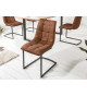 Chaises cantilever marron
